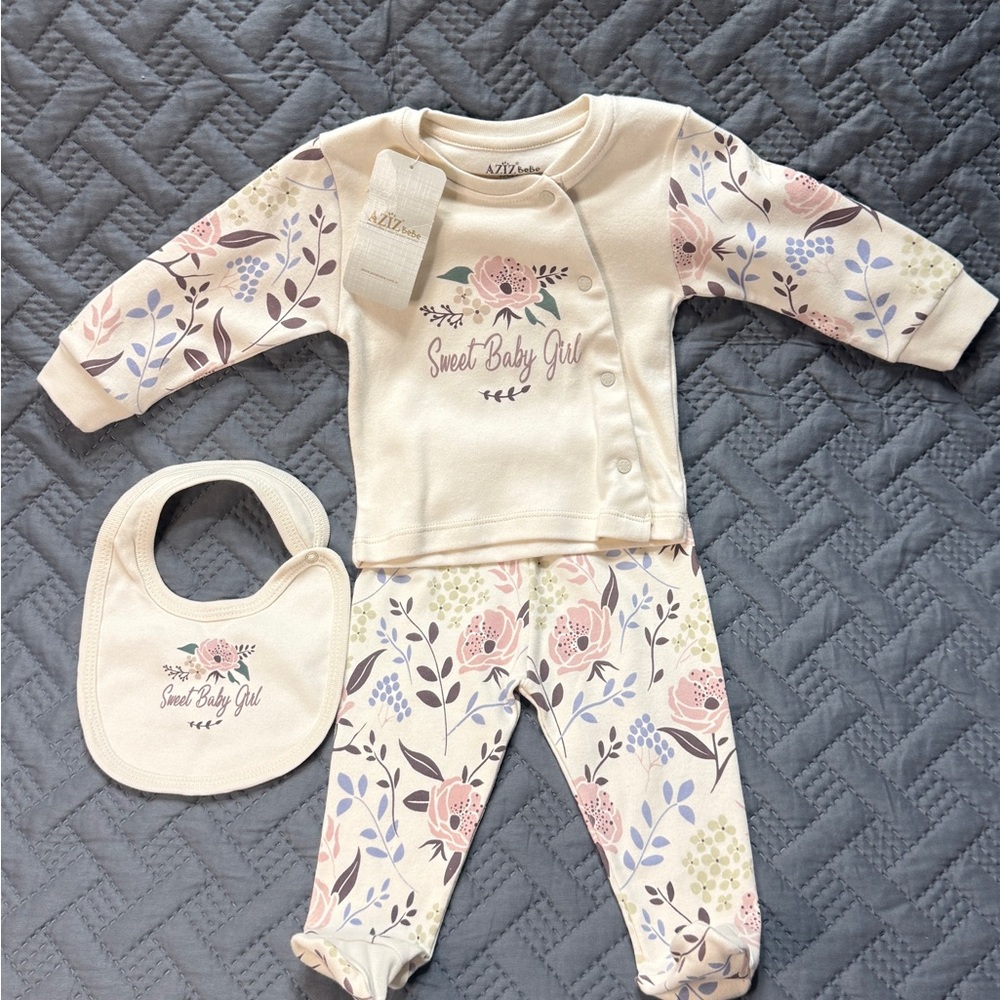 NWT - Sweet Baby Girl Floral Matching Set